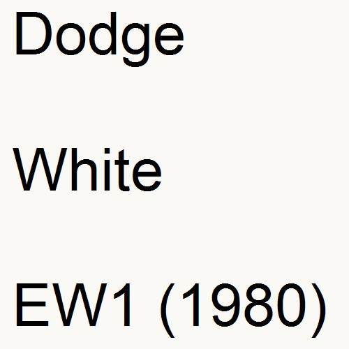 Dodge, White, EW1 (1980).